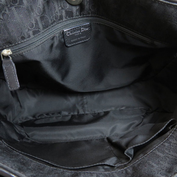 Christian Dior Trotter Pattern Handbag Nylon Material Black - Picture 5 of 9